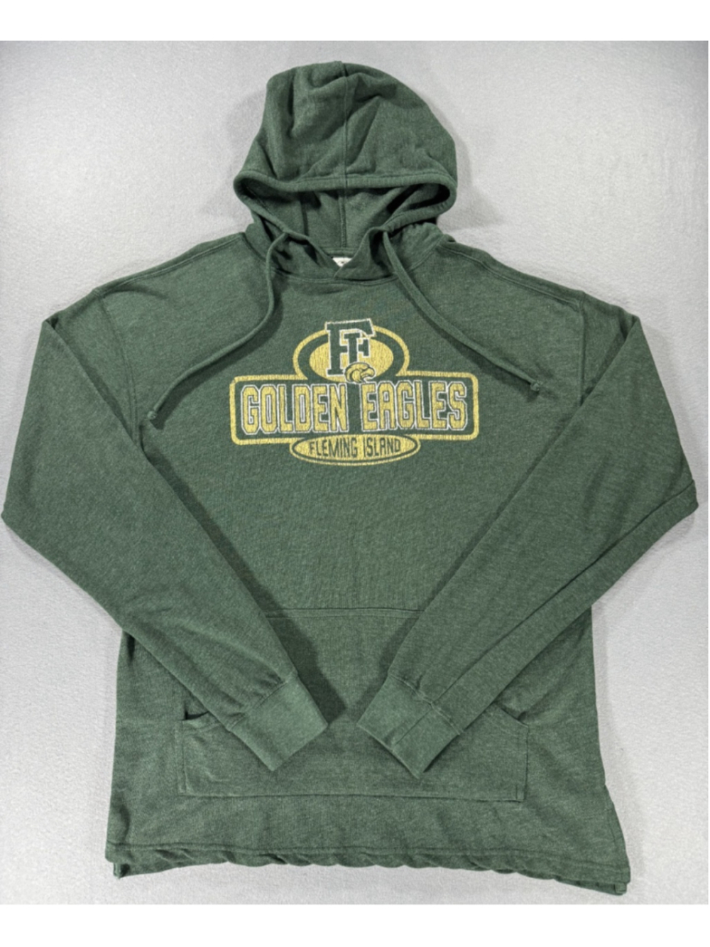 Fleming Island Golden Eagles Hoodie Mens Medium M Green Pel Athletic Pullover